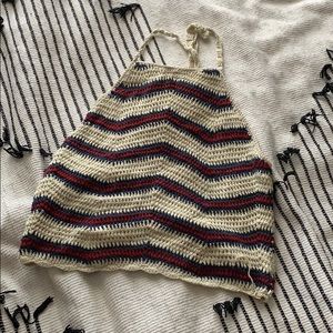 WORN ONCE BACKLESS CROCHET TOP